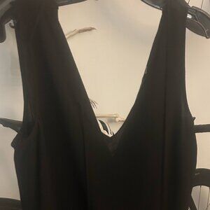Black V Neck Romper